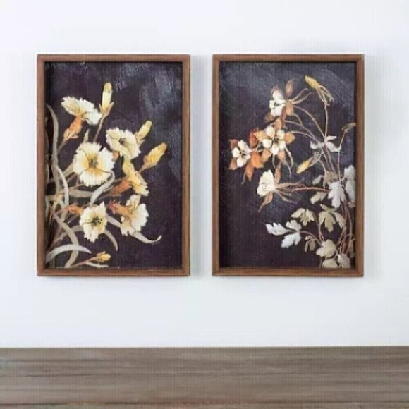 Wood Wall Décor Botanical Print Wildflowers - Picture 5 of 10